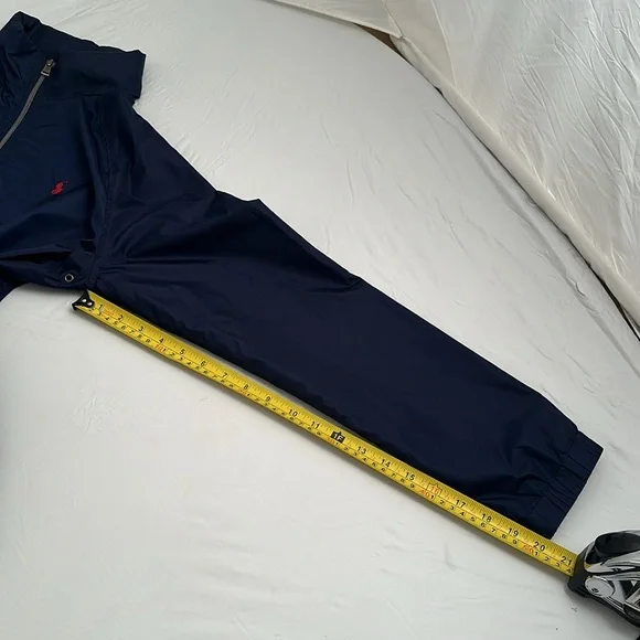 Ralph Lauren Polo navy blue hidden hood full zip windbreaker